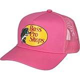 Bass Original Fishing Pro Trucker Hat Mesh Cap -Adjustable Snapback Hat for Men and Women-Great for Hunting, Fishing, Travel (Light Red), 1