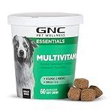 GNC Essentials Dog Multivitamin Soft Chews - 60 ct Salmon Oil Dog Supplement Immune Booster - Bacon Flavor Chewable Dog Multivitamin with Vitamins and Minerals