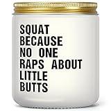 Motivational Fitness Gift for Gym Enthusiast - Inspirational Gifts for Workout Exercise Sports Lover, Encouragement Presents for Friend Women Men Her, Funny Lavender Candle for Christmas Birthday