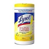 Lysol Disinfectant Wipes, Multi-Surface Antibacterial Cleaning Wipes, For Disinfecting and Cleaning, Lemon and Lime Blossom, 80 Count (Pack of 1)