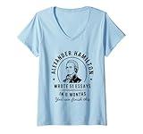 Womens Hamilton Wrote 51 Essays You can Finish This V-Neck T-Shirt