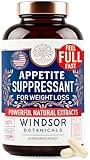 Appetite Suppressant for Weight Loss - Garcinia Cambogia, Glucomannan Appetite Control Supplements and Metabolism Booster for WeightLoss - Lose Weight Fast for Women and Men - 60 Veggie Diet Pills
