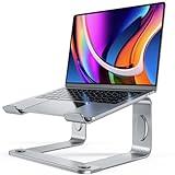 LORYERGO Laptop Stand for Desk, Laptop Riser Computer Stand for Laptop, Ergonomic Laptop Stand Desk Holder Elevator Compatible with Most 10 to 15.6 Inches Laptops, Silver