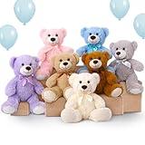 MorisMos Bulk Teddy Bear Stuffed Animals Plush Toy,7-Pack Teddy Bear for Baby Shower,14‘’ Teddy Bears Bulk in 7 Colors,Soft Stuffed Bear Stuffed Animal Wholesale for Birthday Christmas Valentine's Day