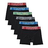 Hanes Boys' Big Performance Tween Boxer Brief Pack, X-Temp Mesh Stretch Underwear, 6-Pack, Black-6 Pack, X-Large
