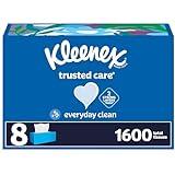 Kleenex Trusted Care Facial Tissues, 8 Flat Boxes, 200 Tissues per Box, 2-Ply, Packaging May Vary