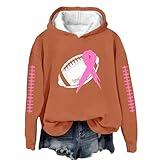 Breast Cancer Pink Ribbon Hoodies,Football Shirts for Women,Football Mom Sweatshirt Women,Football Shweatshirt,Football Sweatshirt For Women,Football Mom Essentials,Prime Sales And Deals Today