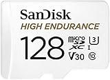 SanDisk 128GB High Endurance Video MicroSDXC Card with Adapter for Dash Cam and Home Monitoring systems - C10, U3, V30, 4K UHD, Micro SD Card - SDSQQNR-128G-GN6IA