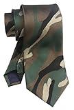 Men Black Army Camouflage Ties 3D Print Neckwear Novelty Camo Pattern Holiday Neckties by Designer Best Gifts for Friends