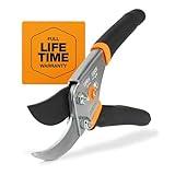 Fiskars Bypass Pruning Shears, 5/8-Inch Cut Capacity Garden Clippers, Gardening Scissors with Sharp, Rust Resistant Steel Blade