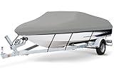7.6 oz Solution Dyed Polyester Grey, Styled to FIT Boat Cover Compatible for Predator 22' ASALTOR Series 2007