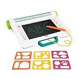 Fisher-Price Preschool Toy Learn & Doodle Desk Mess-Free Writing & Drawing Tablet with LCD Screen for Travel Creative Play Kids Ages 3+ Years