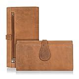 Tan | Vintage | Leather Wallets For Her | RFID Protection | Multiple Card Slots | Minimal Design | Compact Wallet