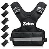 ZELUS Weighted Vest for Men and Women | 4-10lb/11-20lb/20-32lb Vest with 6 Ironsand Weights for Home Workouts | Adjustable Body Weight Vest Exercise Set for Cardio and Strength Training (4-10 lb.)