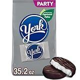 YORK Dark Chocolate Peppermint Patties, Christmas Candy Party Pack, 35.2 oz