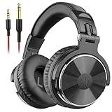 OneOdio Wired Over Ear Headphones Hi-Res Studio Monitor & Mixing DJ Stereo Headsets with 50mm Drivers and 1/4 to 3.5mm Jack for AMP Computer Recording Podcast Keyboard Guitar Laptop - Black