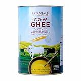 Patanjali Grass Fed Cow Ghee 1Lt- Energy Infused, Low in Lactose, Low in Casein, Non-GMO, Vegetarian, Gluten free, Keto and Paleo friendly.