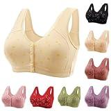 Recent Orders Placed by Me On Amazon Daisy Bras for Older Women Front Closure No Underwire Supportive Bras Plus Size Push Up Bras Breathable Cotton Bras Womens Bras No Underwire Full Support Beige