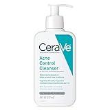 CeraVe Acne Treatment Face Wash | Salicylic Acid Cleanser with Purifying Clay, Niacinamide, and Ceramides | Pore Control and Blackhead Remover | 8 Ounce