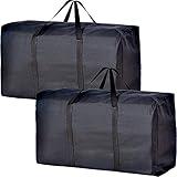 Extra Large Moving Bags with Strong Zippers & Carrying Handles, Storage Bags Storage Totes for Clothes, Moving Supplies, Space Saving Oversized Storage Bag Organizer for Moving, Traveling (2 Pack)