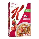 Kellogg's Special K Breakfast Cereal, Fiber Cereal, Family Breakfast, Red Berries, 11.4oz Box (1 Box)