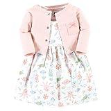 Hudson Baby Womens Cotton and Cardigan Set Casual Dress, Pastel Sea, 5T US