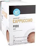 Amazon Brand - Happy Belly Cappuccino Coffee Pods Compatible With K Cup Brewers, Light Roast, Caramel Flavored, 24 Count, 12.72 ounce (Pack of 1)