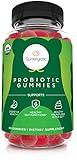 Sunergetic Certified Organic Probiotic Gummies – Daily Probiotic Gummies to Help Support Digestion, Gut Health & Immune System – 5 Billion CFU – 60 Strawberry Flavored Probiotic Gummies