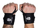 Gymreapers Weightlifting Wrist Wraps (Competition Grade) 18" Professional Quality Wrist Support with Heavy Duty Thumb Loop - Best Wrap for Powerlifting, Strength Training, Bodybuilding(Black,18")