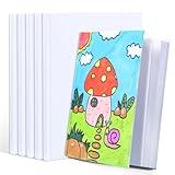 miikoul 6 Pack Hardcover Blank Book,100GSM White Blank Books for Kids to Write Stories,40 Pages 6x8 Inch Blank Page Journal Make Your Own Book Ideal for Teens Reading Writing Drawing Guestbook