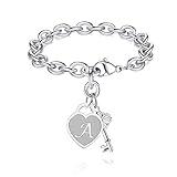 TONY & SANDY Bracelets for Teen Girls Gifts 8 10 12 13 14 15 16 18 Year Old Girls Jewelry Trendy Stuff Initial Charm Bracelet Women Birthday Graduation Easter Kids Back to School Students