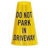 SmartSign “Do Not Park in Driveway” Bright Reflective Cone Message Sleeve, [Cone Not Included], Made in USA