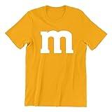 M Halloween Team Costume Funny Party Men's T-Shirt, L, Gold