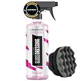 Legendary Gloss Dressing with Applicator 16oz - Tire Shine Spray & Plastic Restorer – Water Based & Non-Greasy Interior/Exterior Detailing Spray - Trim, Rubber, Vinyl & Plastic Restorer for Cars