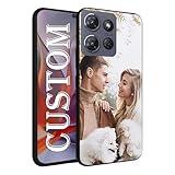 ArtCosy Custom Phone Case for Motorola Moto G 5G 2025, Personalized Photo Picture Phone Case, Soft Slim Fit Full Protective Cover, Custom Black Case for Family and Lover Friend Pet Dog Cat