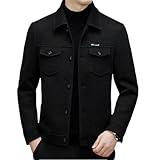 Dvbfufv Men's Thick Casual Coat Spring And Autumn Jacket Men Middle-Aged Lapel Trend Jacket Top