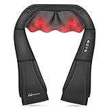 Snailax Shiatsu Neck and Shoulder Massager - Back Massager with Heat, Deep Kneading Electric Massage Pillow for Neck, Back, Shoulder,Foot,Body