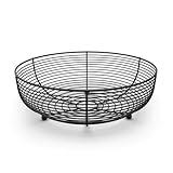 CAXXA Countertop Fruit Bowl, Wire Basket for Fruits, Breads, Vegetables,Snacks, Black