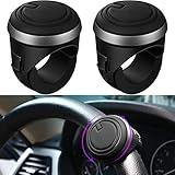 Spinner Knobs Steering Wheel Buddy 360 Degrees Rotation Suicide Knobs for Steering Wheel with Silicone Surface and Metal Bearings for Driving Turning Car Truck Boat (2 Packs)