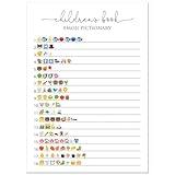 InvitationHouse Children's Book Emoji Pictionary Baby Shower Game - Set of 24