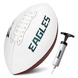 Franklin Sports NFL Philadelphia Eagles Autograph Football - Official Size White Panel Souvenir Football for Autographs + Signatures - NFL Team Fan Shop Memorabilia Football for Display