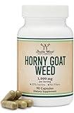 Horny Goat Weed for Men and Women - No Fillers (Max Strength Epimedium Std. to 20% Icariins) 1,000mg per Serving, 90 Capsules (Male Enhancing Supplement) by Double Wood