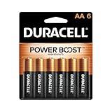 Duracell Coppertop AA Batteries with Power Boost Ingredients, 6 Count Pack Double A Battery with Long-lasting Power, Alkaline AA Battery for Household and Office Devices