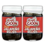 Sweet Jalapeno Relish - 15 oz Jar, Pack of 2, All Natural - Spicy Sweet Louisiana Condiment for Dips, Hot Dogs, Sanwiches, Salads & More by Ragin' Cajun
