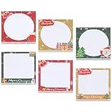 Cute Christmas Sticky Notes 3x3in Kawaii Xmas Sticky Notes-6 Designs, 6 Packs 100 Pages/Pack, 600 Pages in Total - Adorable Festive Designs, Smooth Writing