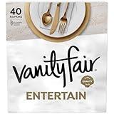 Vanity Fair Entertain Paper Napkins, 40 Count, Disposable Napkins Made For Entertaining And Events