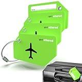 Untethered 4-Pack Luggage Tag Set | Durable ID Tags for Suitcases & Travel Bags | Name Identifiers for Easy Bag Recognition