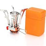 Portable Camping Stove Backpacking Stove, Specialized Hiking Stove Camping Stove with Piezo Ignition Stable Support Wind-Resistance, Camp Stove for Outdoor cooking Camping Hiking Adventure Cooking