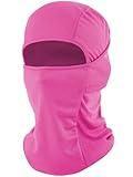ROXUN Ski Mask Balaclava Shiesty, Motorcycle Football Windproof UV Protector Cooling for Men/Women Rose Red