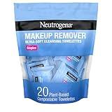 Neutrogena Makeup Remover Wipes Singles, Individually Wrapped Face Wipes, Daily Facial Cleanser Towelettes, Gently Removes Oil & Makeup, Alcohol-Free Makeup Wipes, 20 ct
